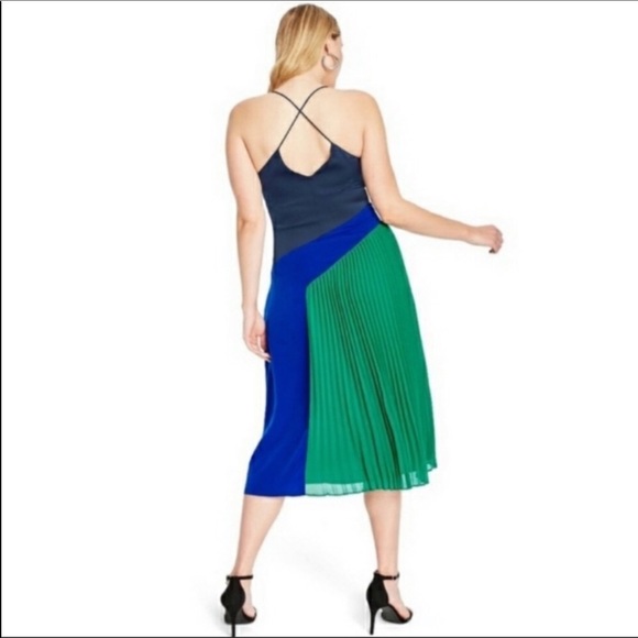 Gorgeous cocktail dress! Blue/green! SZ8. Sexy! - Picture 3 of 5